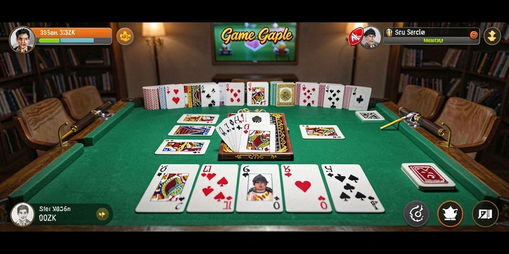 Tampilan gameplay seru di 33ZK dengan kartu Gaple.
