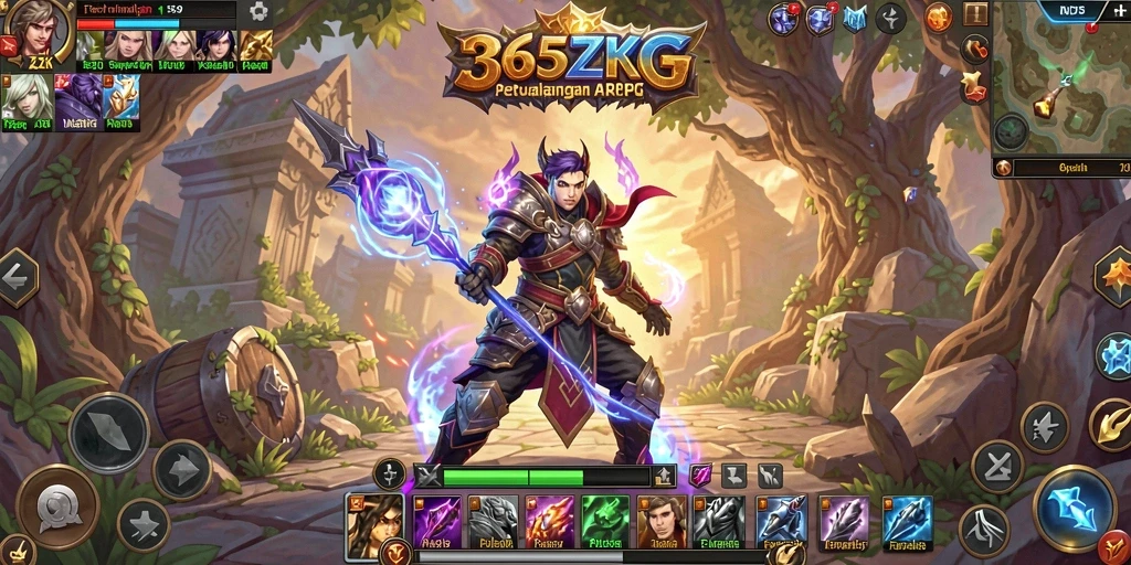 Gameplay seru 365ZK dengan aksi pertarungan intens.