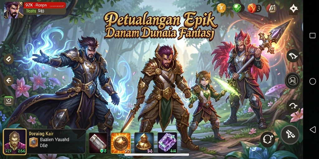 Tampilan gameplay 9ZK yang menampilkan pertarungan seru dan grafik menawan.