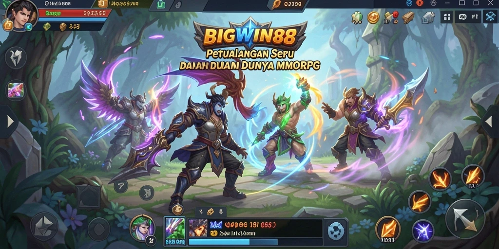 Tampilan gameplay mendebarkan dengan aksi seru di dunia MMORPG.