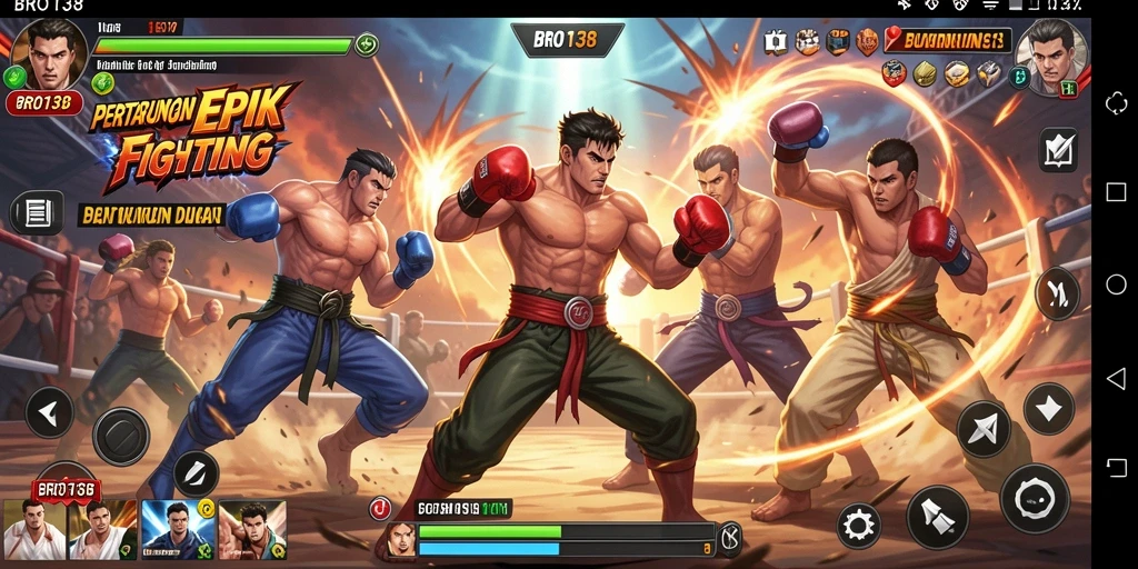Tampilan menarik dari gameplay pertarungan epik di BRO138.