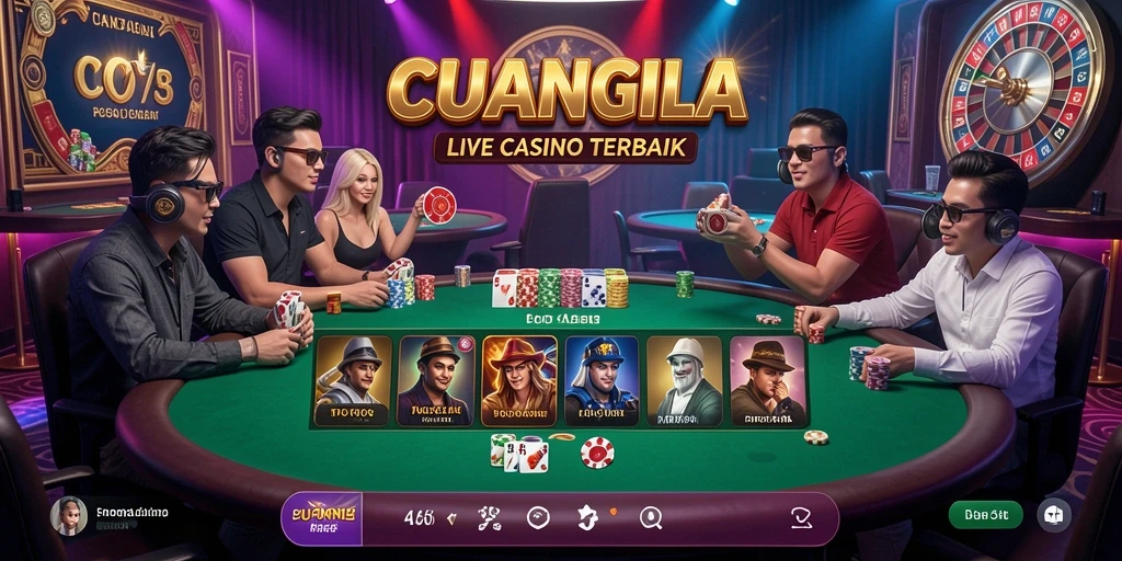 Tampilan gameplay CUANGILA yang menarik dan interaktif dengan dealer langsung.