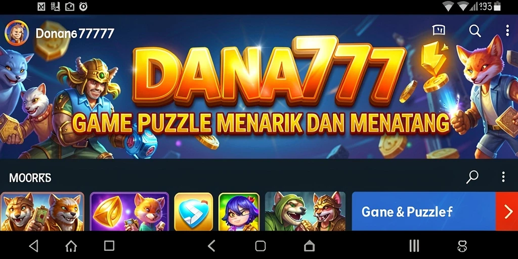 Screenshot DANA777 menampilkan gameplay puzzle yang seru dan interaktif.