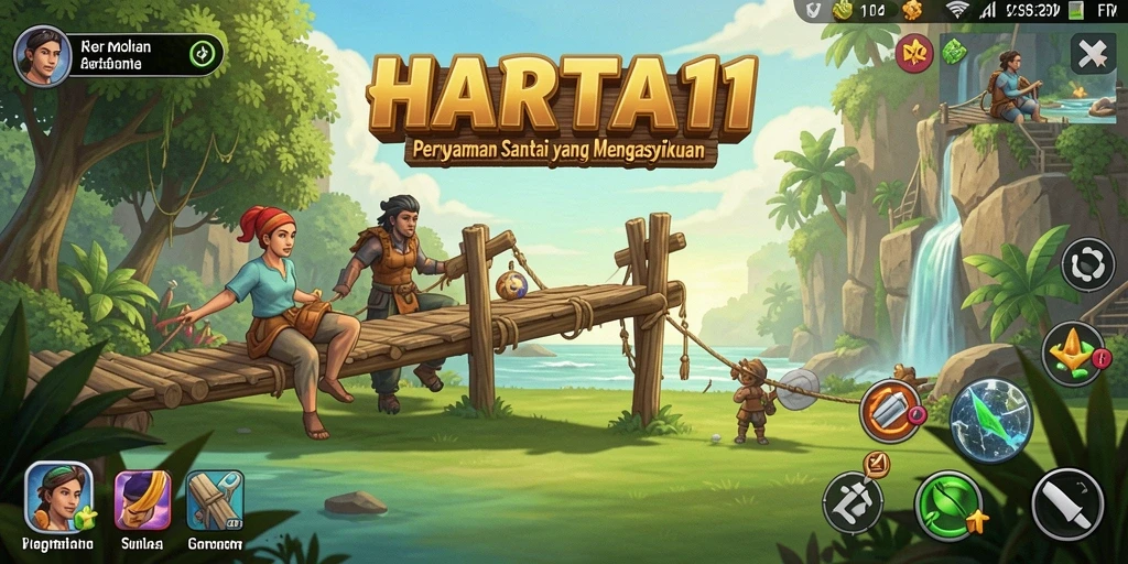 Tampilan gameplay HARTA11 yang penuh warna dan menarik.