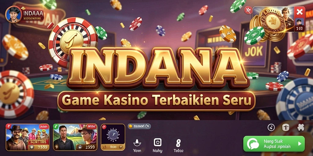 Tampilan screenshot INDAAA dengan aksi gameplay Kasino yang seru.