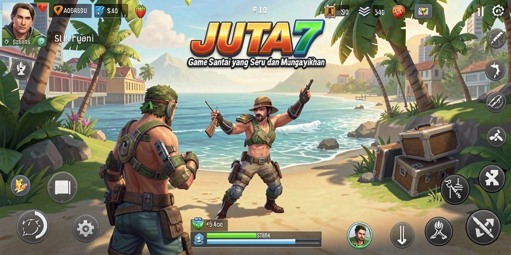 Tampilan menarik dari gameplay JUTA7 yang mengasyikkan.