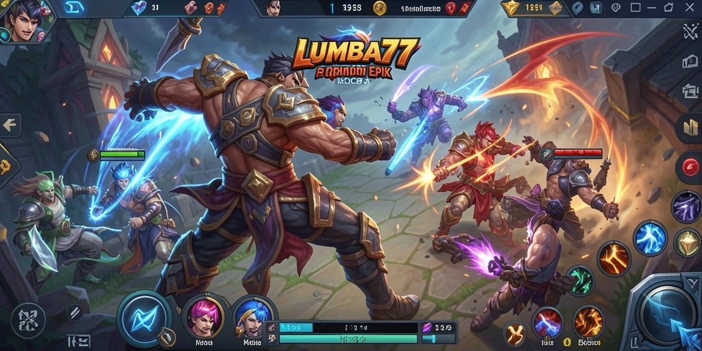 Tangkapan layar gameplay LUMBA77 dengan aksi pertarungan yang mendebarkan.