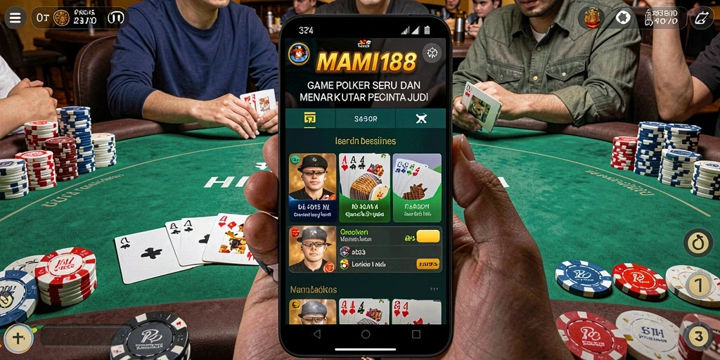 Screenshot gameplay MAMI188 menampilkan suasana Poker yang seru dan kompetitif.