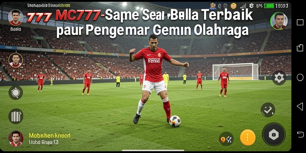 Tampilan menarik dari gameplay sepak bola di MC777.