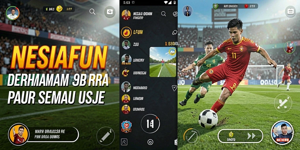 Screenshot gameplay NESIAFUN menampilkan aksi olahraga yang mendebarkan.