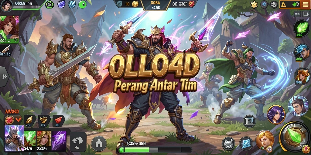 Tangkapan layar gameplay OLLO4D yang dinamis dan kompetitif.