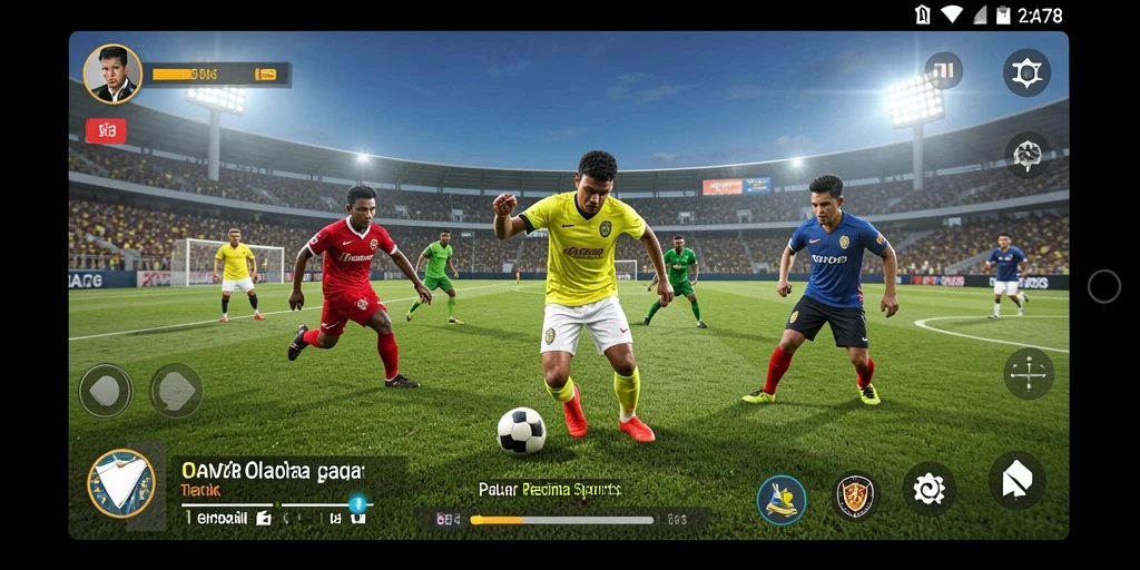 Tampilan dinamis gameplay olahraga di ORA78 yang mendebarkan.