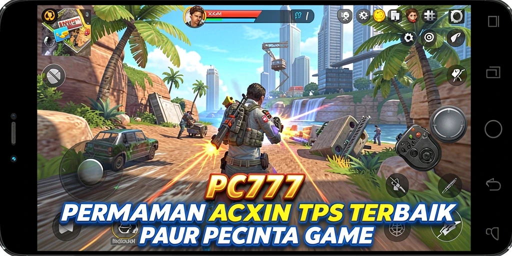 Screenshot gameplay PC777 menunjukkan aksi menembak yang mendebarkan.