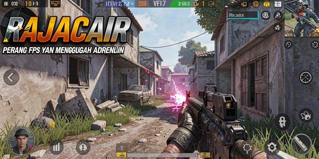 Tangkapan layar gameplay RAJACAIR yang intens dan menarik.