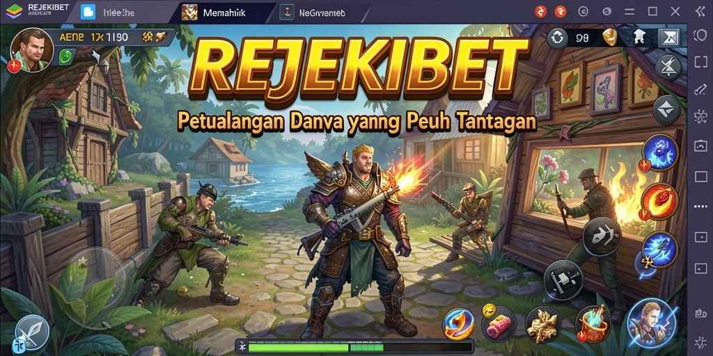 Tampilan gameplay seru dalam dunia petualangan REJEKIBET.