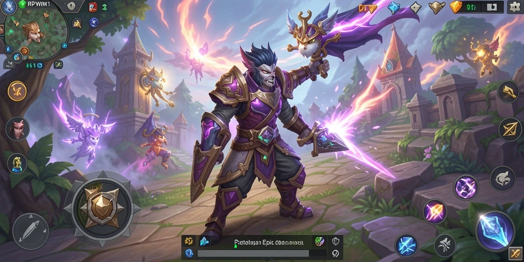 Tampilan gameplay seru RPWIN1 dengan pertarungan epik dan eksplorasi dunia luas.