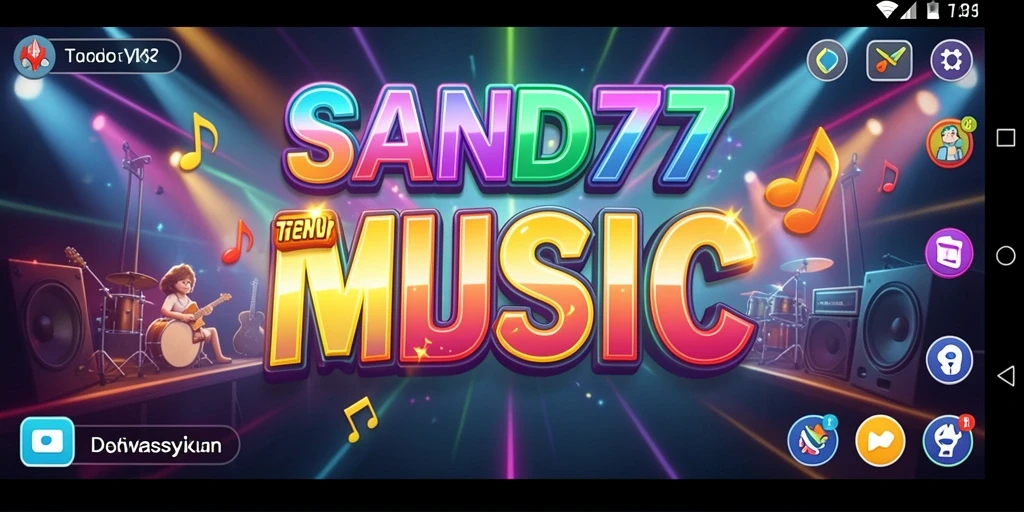 Gameplay SAND77 yang seru dengan berbagai tantangan musik.