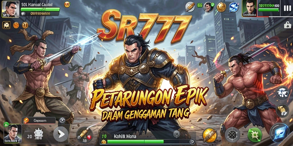 Tampilan gameplay SR777 yang penuh aksi dan pertarungan strategis.