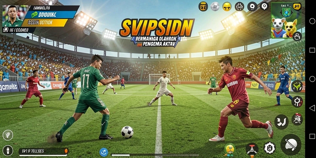 Tampilan gameplay seru dari SVIPSIDN dengan aksi olahraga yang mendebarkan.