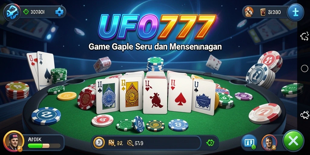 Screenshot gameplay UFO777 dengan tampilan Gaple yang menarik.