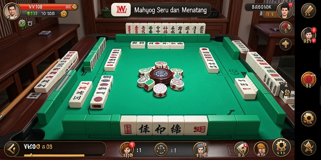 Tangkapan layar VW108 menampilkan gameplay Mahjong yang mendebarkan.
